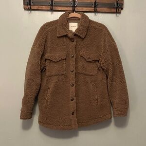 Thread & Supply Tan Teddy Sherpa Jacket